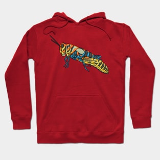 Barber pole grasshopper cartoon illustration Hoodie